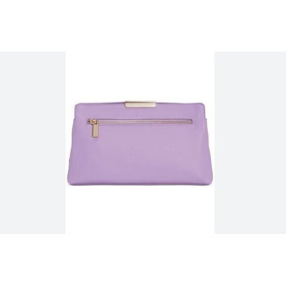 Macy's On 34th Rodelle soft faux-leather small crossbody bag clutch - Lilac - Picture 2 of 11